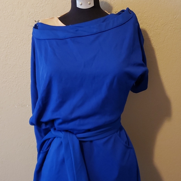 NEW Royal blue off the shoulder pantsuit - Picture 2 of 4
